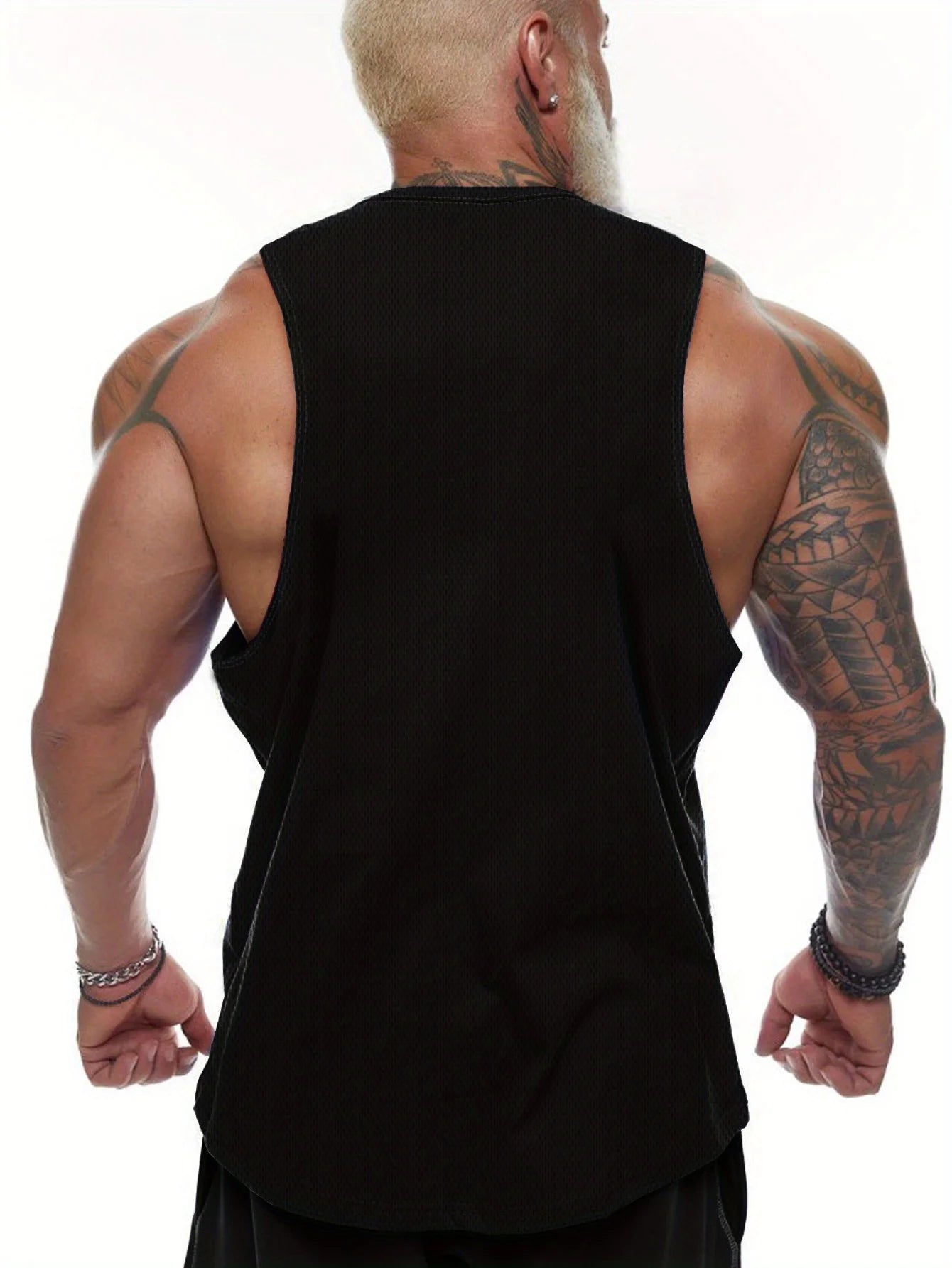 Fashionable letter-printed casual trendy sports vest, muscular and snug comfort vest