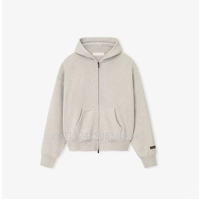 SS25 Double Line Vintage Hoodies Sets Men's Metallic Texture Letter Logo Pants Sets Luxury Design Men's Oversized Street Sets