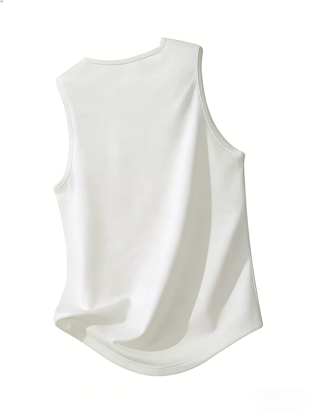 Men's trendy letter pattern narrow-shoulder band tee shirt