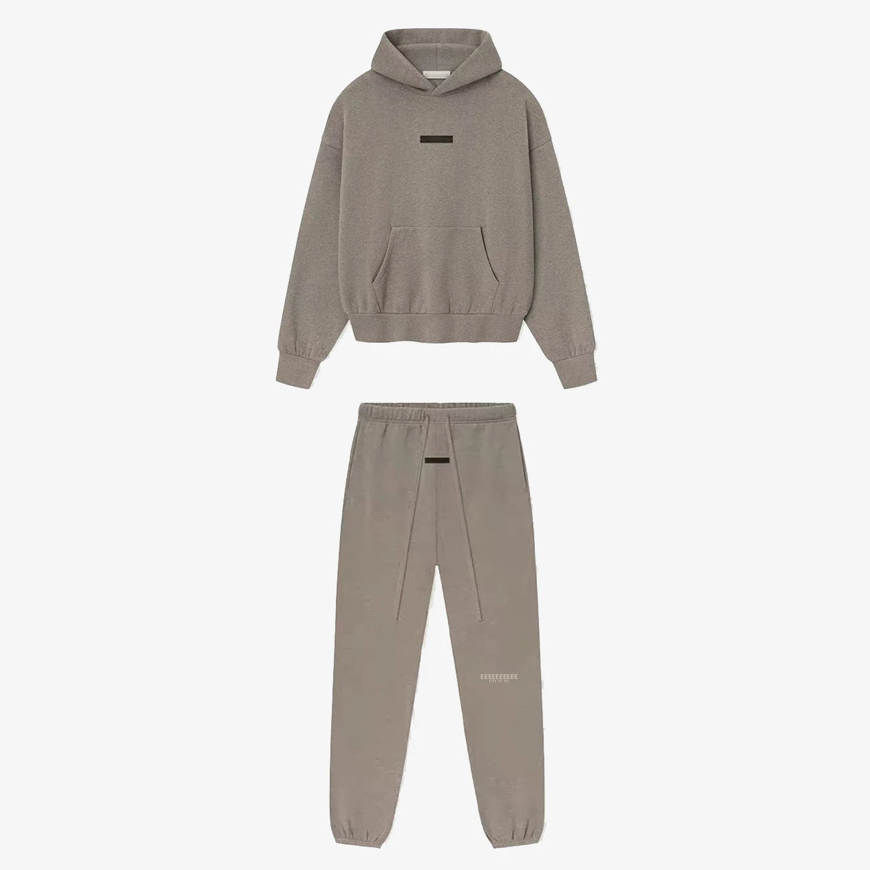 SS25 Double Line Vintage Hoodies Sets Men's Metallic Texture Letter Logo Pants Sets Luxury Design Men's Oversized Street Sets