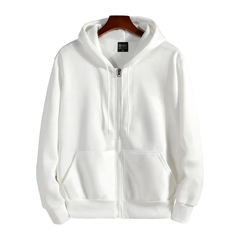Zipper Hoodies Women/Men Trendy Long Sleeve Hooded Fleece Sweatshirt Casual Campus Streetwear Sportswear Hot Sales High Quality