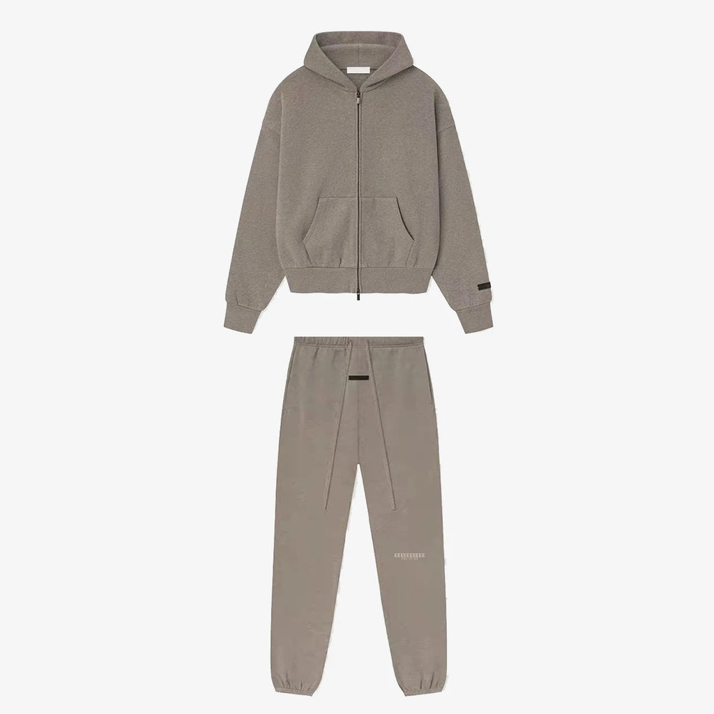 SS25 Double Line Vintage Hoodies Sets Men's Metallic Texture Letter Logo Pants Sets Luxury Design Men's Oversized Street Sets