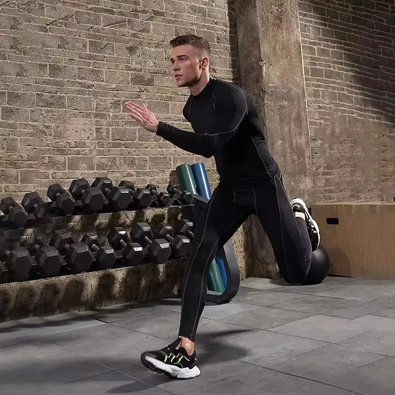 Men Compression Long Sleeve T Shirt Sportswear Male Skinny Tshirt Elastic Track Tracksuit Clothing Gyms Fitness T-shirt For Men