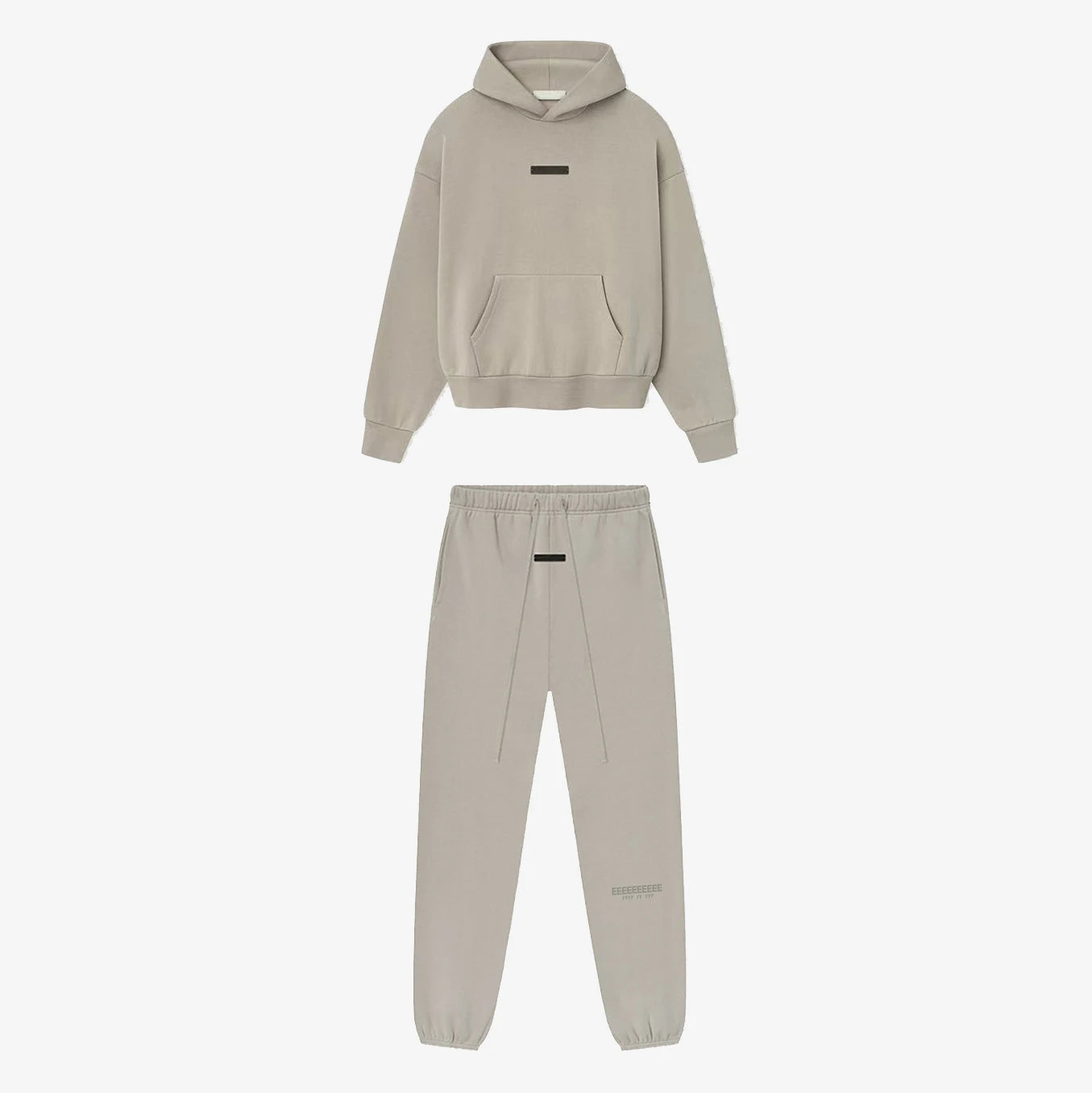 SS25 Double Line Vintage Hoodies Sets Men's Metallic Texture Letter Logo Pants Sets Luxury Design Men's Oversized Street Sets