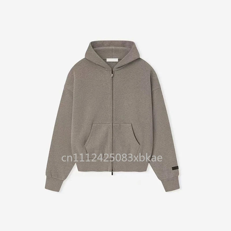 SS25 Double Line Vintage Hoodies Sets Men's Metallic Texture Letter Logo Pants Sets Luxury Design Men's Oversized Street Sets