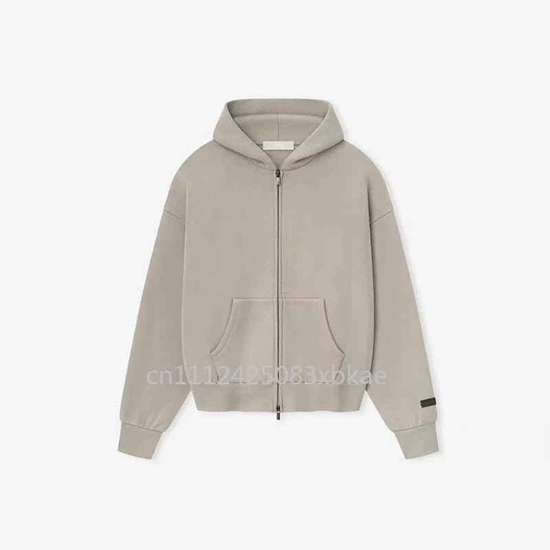SS25 Double Line Vintage Hoodies Sets Men's Metallic Texture Letter Logo Pants Sets Luxury Design Men's Oversized Street Sets