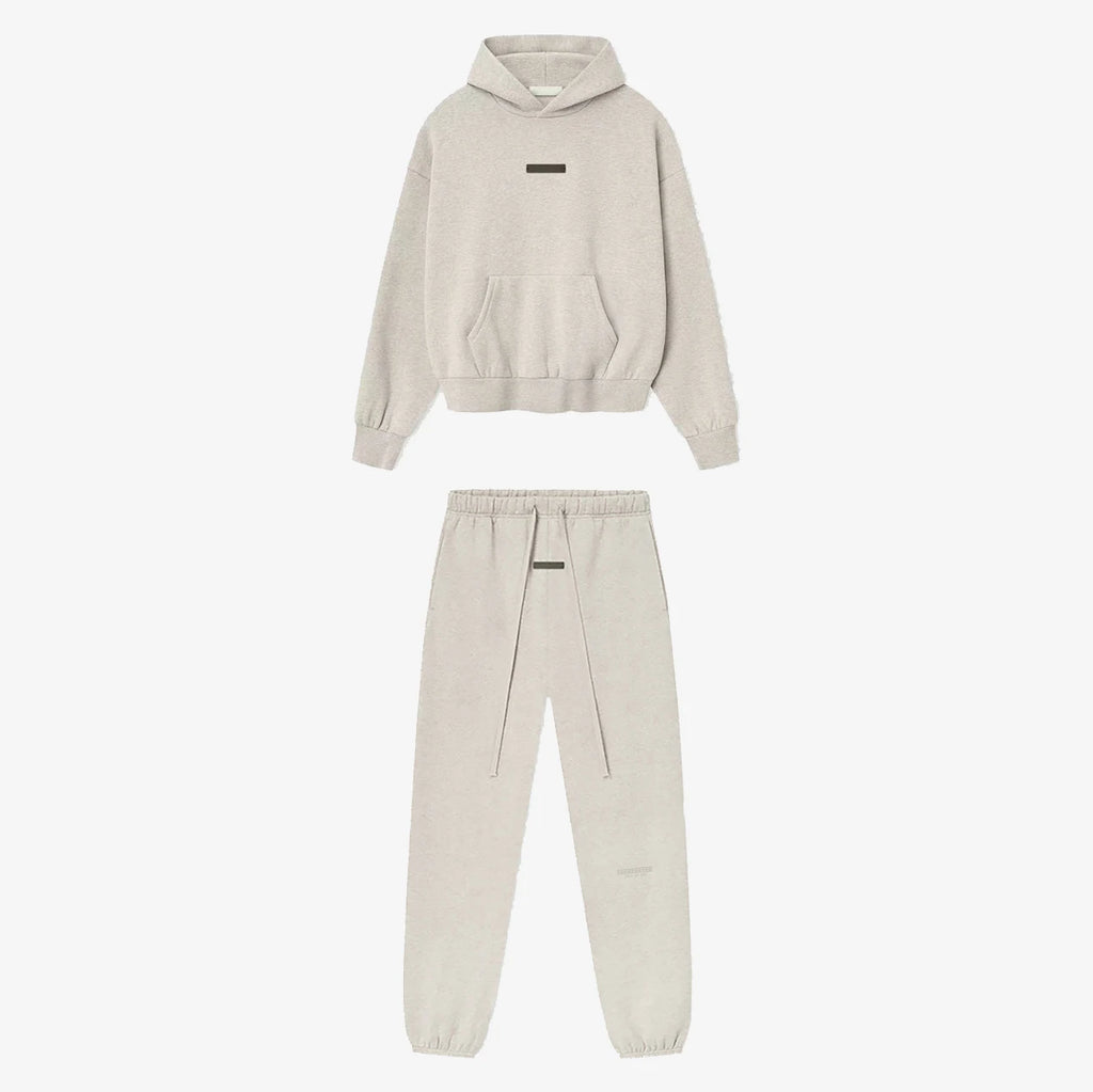 SS25 Double Line Vintage Hoodies Sets Men's Metallic Texture Letter Logo Pants Sets Luxury Design Men's Oversized Street Sets
